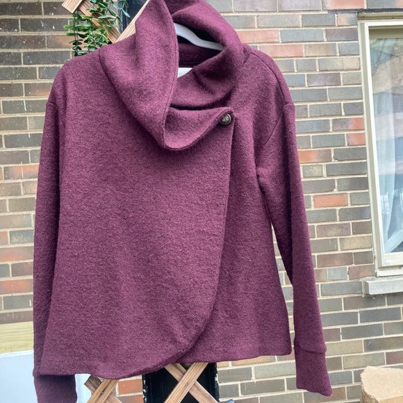 Sigrid Olsen Jackets & Blazers - Sigrid Olsen Wrap Jacket Plum